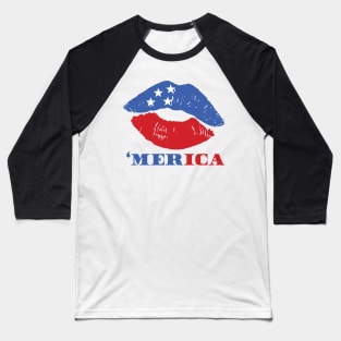 American Flag Lips, Patriotic Lips Shirt, Patriotic Shirt Men, 4th July Shirt Women,July 4th Shirt Women,Forth of July,Forth of July Shirt Baseball T-Shirt